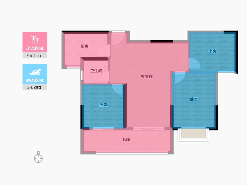 湖南省-长沙市-长沙亿达智造小镇-79.64-户型库-动静分区