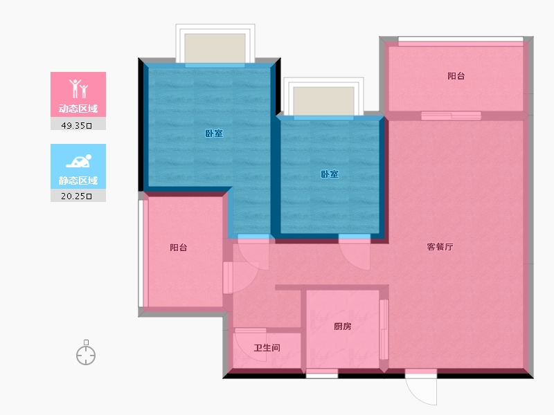 广东省-惠州市-海伦堡创智家园-61.12-户型库-动静分区