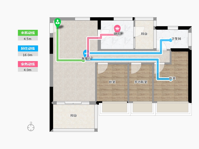 广东省-东莞市-新鸿基珑汇-66.93-户型库-动静线