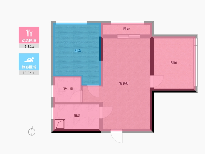 广东省-惠州市-海伦堡创智家园-50.83-户型库-动静分区