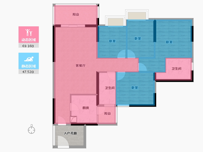 广东省-东莞市-新鸿基珑汇-110.13-户型库-动静分区