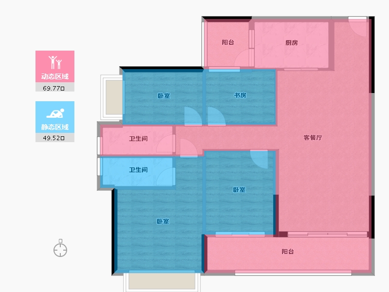 广东省-梅州市-岭南院子-108.15-户型库-动静分区