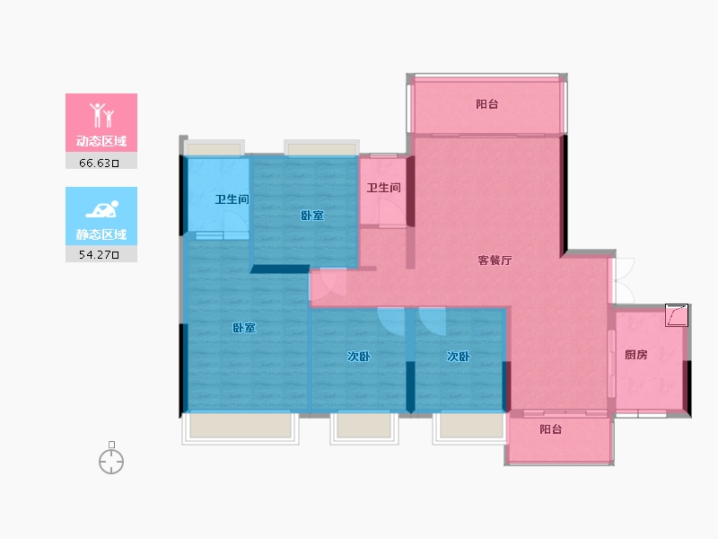 湖南省-郴州市-德泰宝领嘉园-110.00-户型库-动静分区