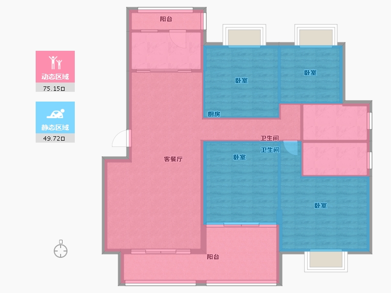 湖南省-衡阳市-恒昇中央公园-113.26-户型库-动静分区