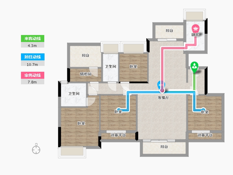 湖南省-衡阳市-万恒·樾府-114.28-户型库-动静线