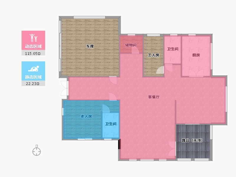 内蒙古自治区-包头市-保利溪湖林语-184.31-户型库-动静分区