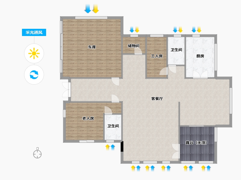 内蒙古自治区-包头市-保利溪湖林语-184.31-户型库-采光通风