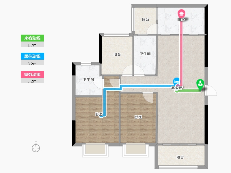 广东省-肇庆市-海伦堡海伦印象-90.55-户型库-动静线