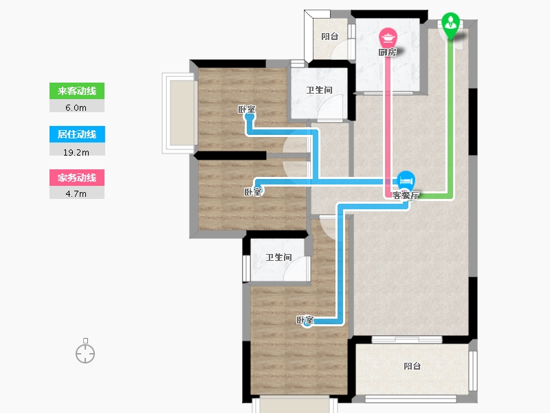 广东省-惠州市-荣达丰园-76.35-户型库-动静线