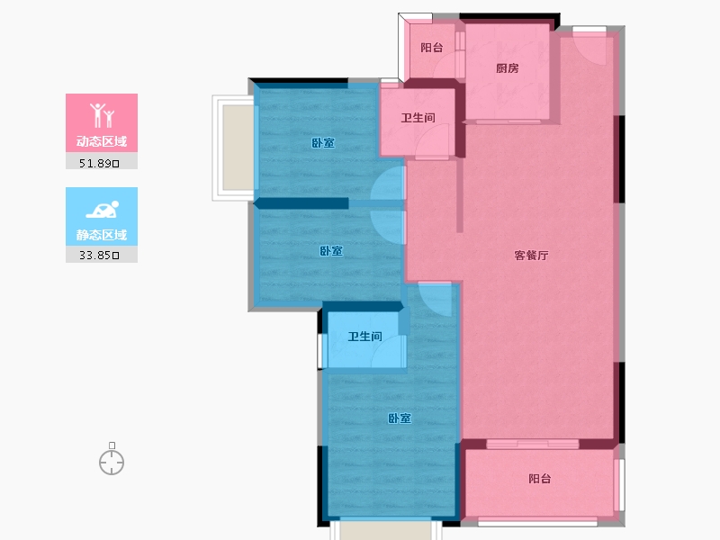 广东省-惠州市-荣达丰园-76.35-户型库-动静分区