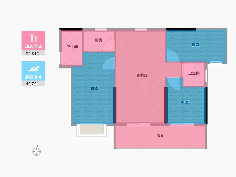 广东省-梅州市-五华客天下和府-91.19-户型库-动静分区