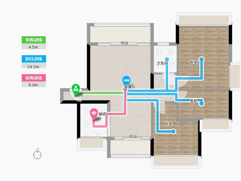 湖南省-郴州市-德泰宝领嘉园-101.00-户型库-动静线