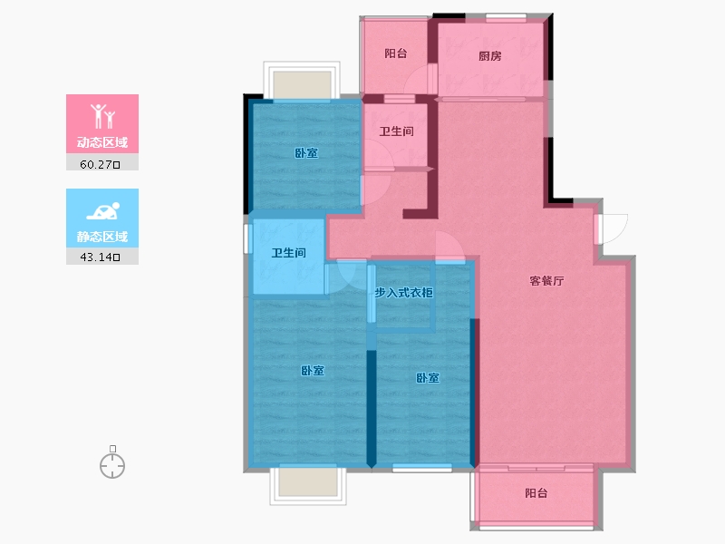 江苏省-镇江市-瑄园-92.25-户型库-动静分区