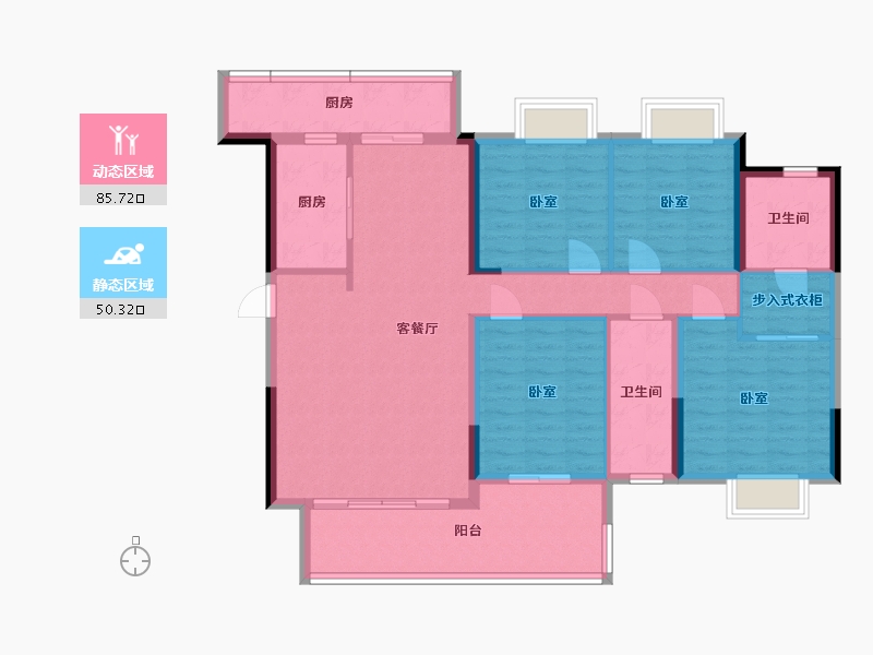 湖南省-邵阳市-华之家凤凰台-122.70-户型库-动静分区