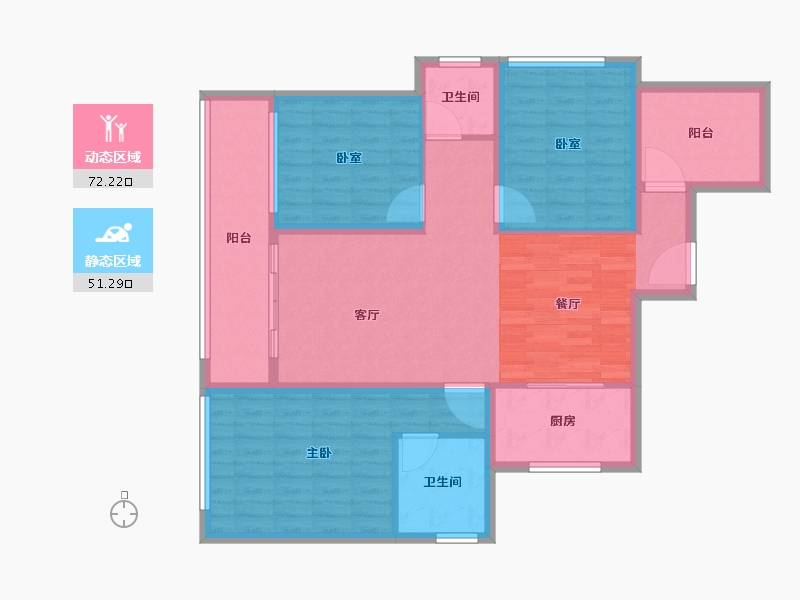 广东省-惠州市-保利鹿江来-111.20-户型库-动静分区