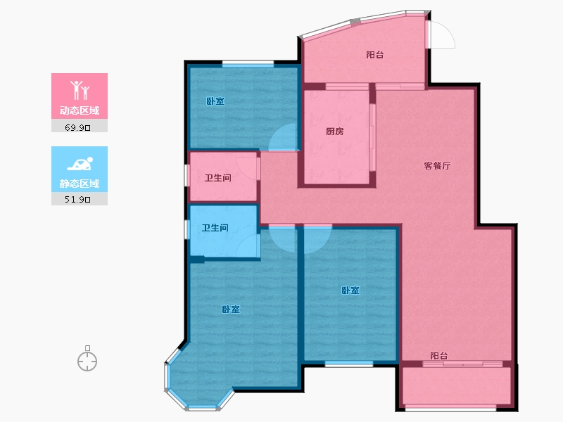 河南省-商丘市-新城国际·兰溪谷-111.00-户型库-动静分区