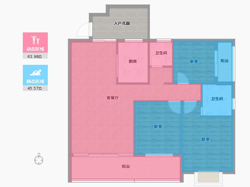 湖南省-怀化市-顺天学府花园-108.07-户型库-动静分区