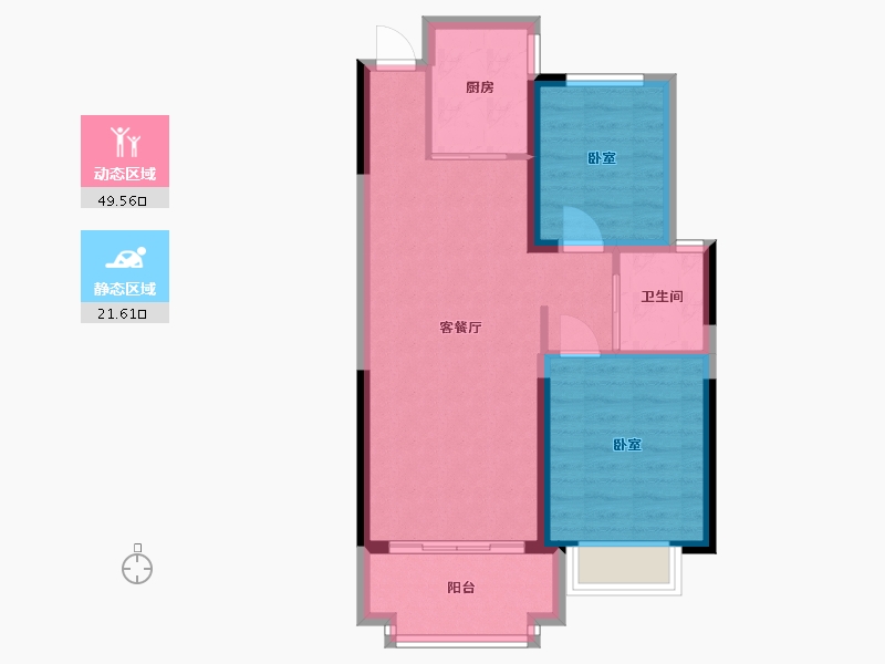 江苏省-镇江市-瑄园-63.80-户型库-动静分区