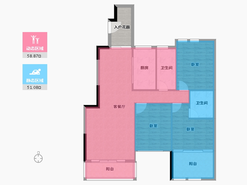 湖南省-怀化市-景东·黔阳府-106.32-户型库-动静分区