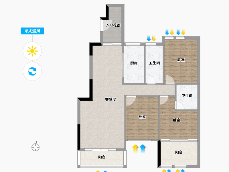 湖南省-怀化市-景东·黔阳府-106.32-户型库-采光通风