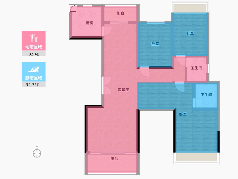 湖南省-郴州市-德泰宝领嘉园-110.00-户型库-动静分区