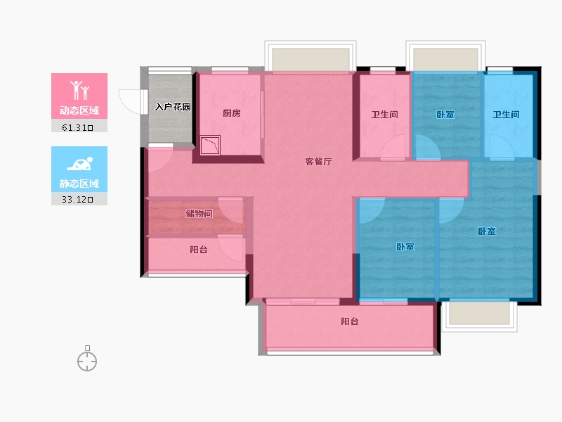 广东省-广州市-方圆星宇月岛-87.00-户型库-动静分区