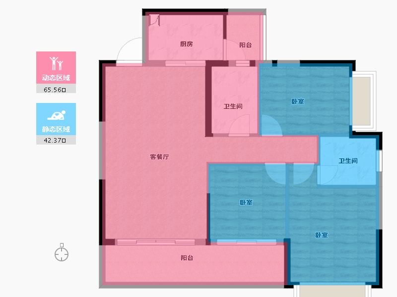 广东省-韶关市-乐昌永乐城-98.00-户型库-动静分区