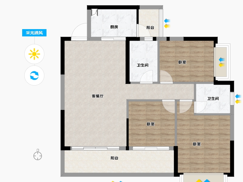 广东省-韶关市-乐昌永乐城-98.00-户型库-采光通风