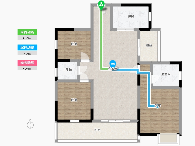 湖南省-邵阳市-邵阳县东方明珠雅苑-101.47-户型库-动静线