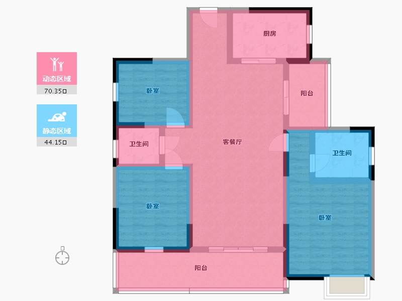 湖南省-邵阳市-邵阳县东方明珠雅苑-101.47-户型库-动静分区