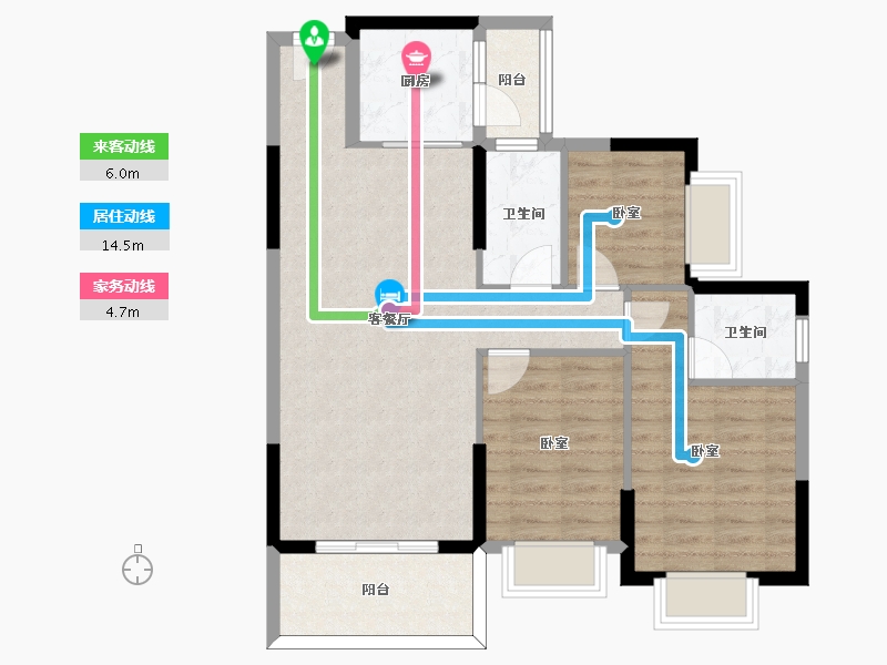 广东省-惠州市-荣达丰园-81.25-户型库-动静线