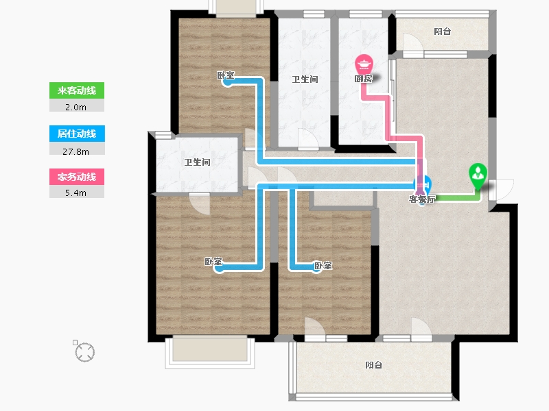 湖北省-武汉市-南国中心二期-110.99-户型库-动静线