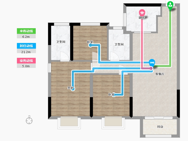 湖北省-武汉市-新城汇隽-90.00-户型库-动静线