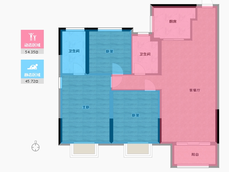 湖北省-武汉市-新城汇隽-90.00-户型库-动静分区