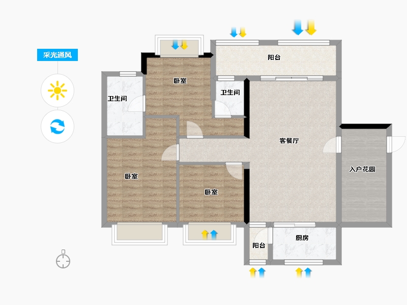 广东省-河源市-河源客天下国际旅游度假区-100.31-户型库-采光通风