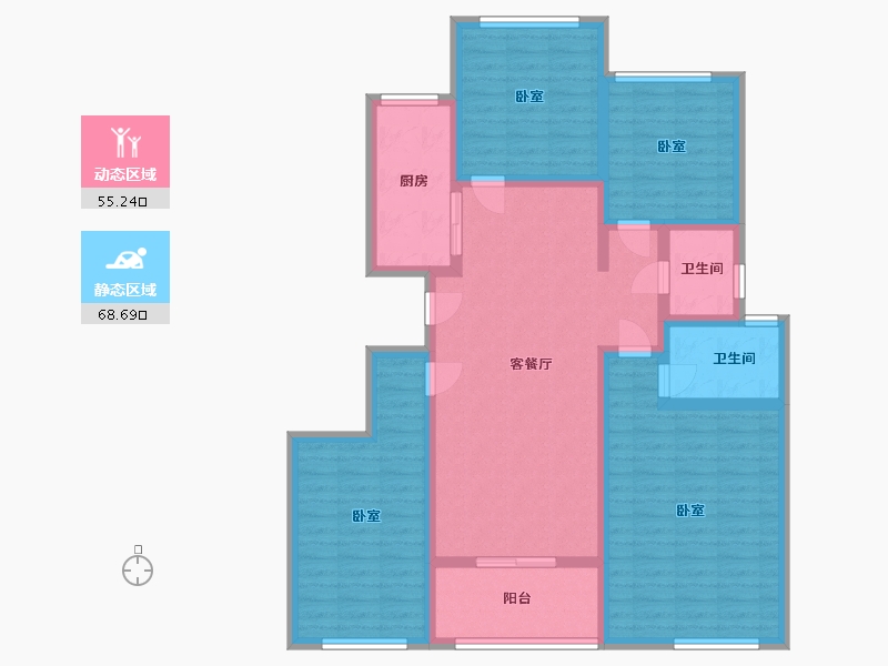 江苏省-镇江市-汇锦·汇锦新城三期-110.00-户型库-动静分区