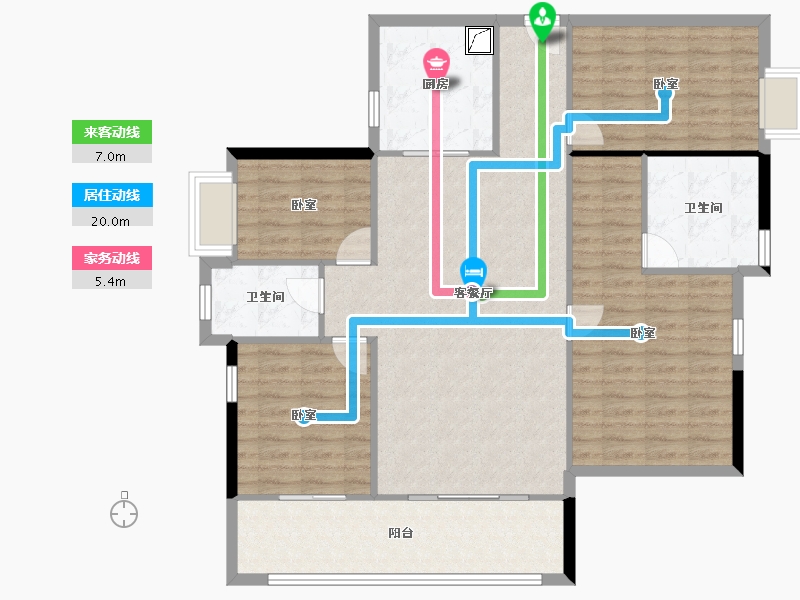 广东省-东莞市-万科珠江东岸-118.82-户型库-动静线