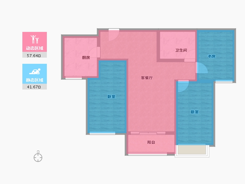 山东省-济宁市-九源书香园-88.00-户型库-动静分区