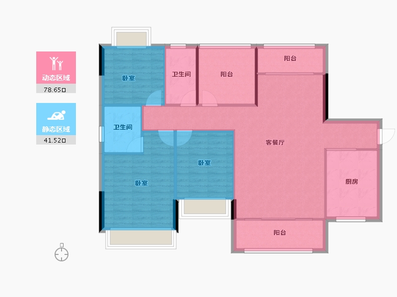 广东省-肇庆市-海伦堡海伦印象-110.18-户型库-动静分区