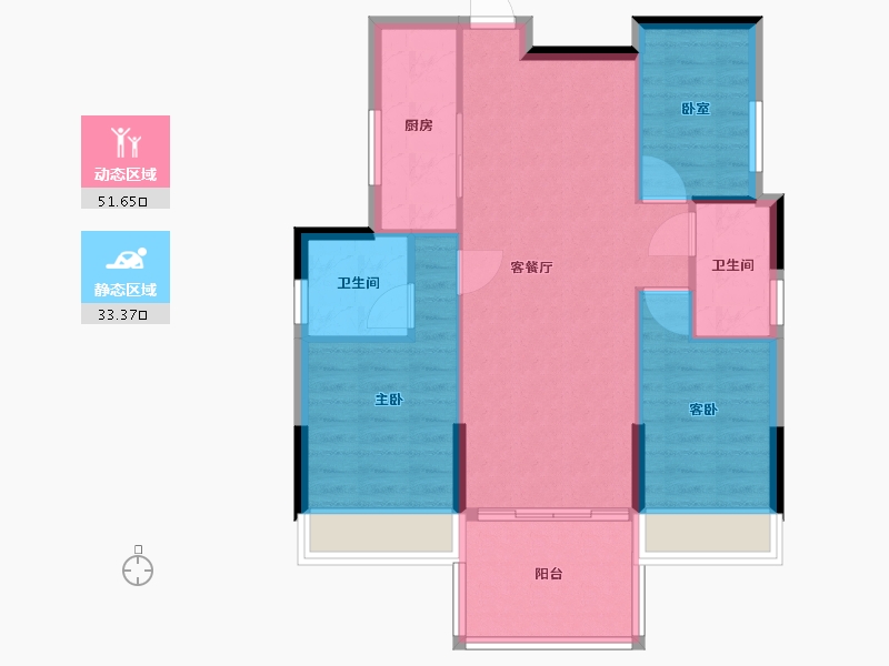 广东省-清远市-倚湖居-77.00-户型库-动静分区