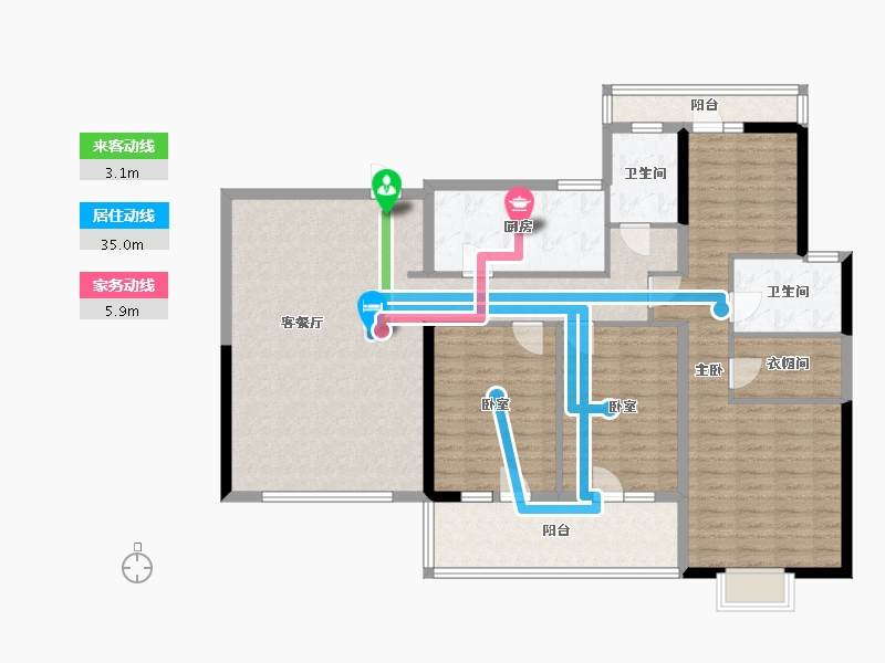 湖北省-武汉市-南国中心二期-134.00-户型库-动静线