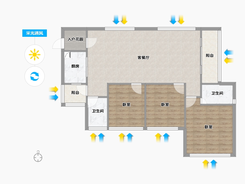 广东省-肇庆市-鼎湖春天-87.90-户型库-采光通风