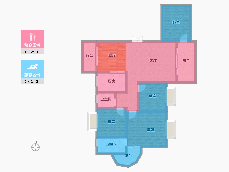 湖南省-衡阳市-楚江大厦-101.92-户型库-动静分区