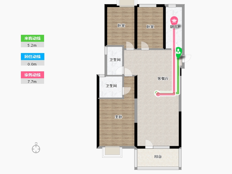 湖北省-武汉市-南国中心二期-97.00-户型库-动静线