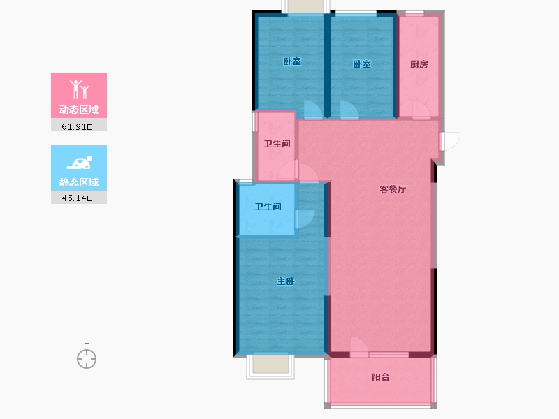 湖北省-武汉市-南国中心二期-97.00-户型库-动静分区