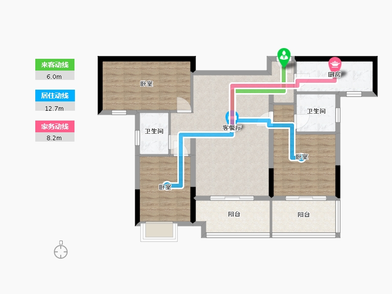 湖南省-邵阳市-华之家凤凰台-96.15-户型库-动静线