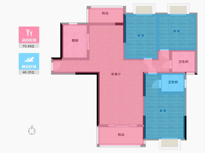 湖南省-邵阳市-邵阳县东方明珠雅苑-102.74-户型库-动静分区