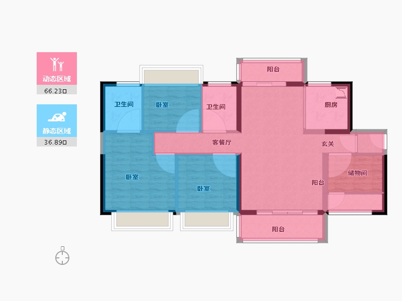 广东省-广州市-方圆星宇月岛-92.19-户型库-动静分区