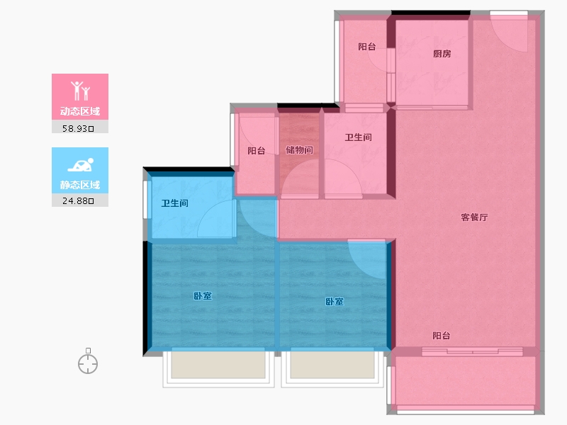 广东省-广州市-方圆星宇月岛-75.01-户型库-动静分区