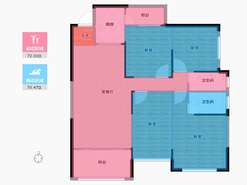 湖南省-邵阳市-邦盛凤凰城御都-131.37-户型库-动静分区